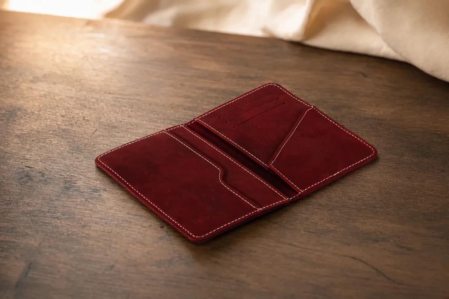 Porte-Passeport, Oxblood, view 1, thumbnail