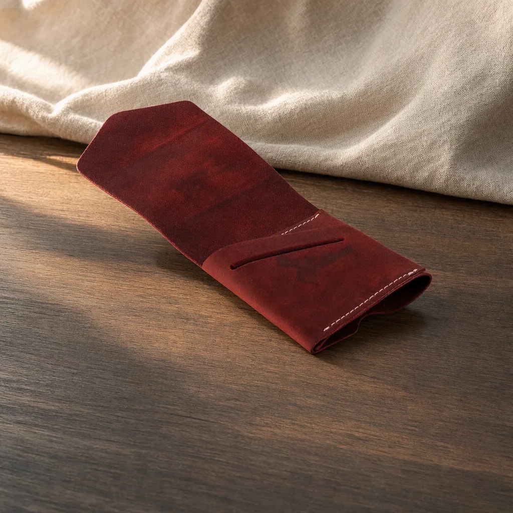 Medina Fold Wallet, Oxblood, view 1